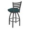 Holland Bar Stool Co 25" Swivel Counter Stool, Pewter Finish, Graph Tidal Seat 41025PW022 - alternate 2